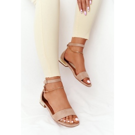 Sandalias Con Tacones Dorados Vinceza 21-17119 Beige 4