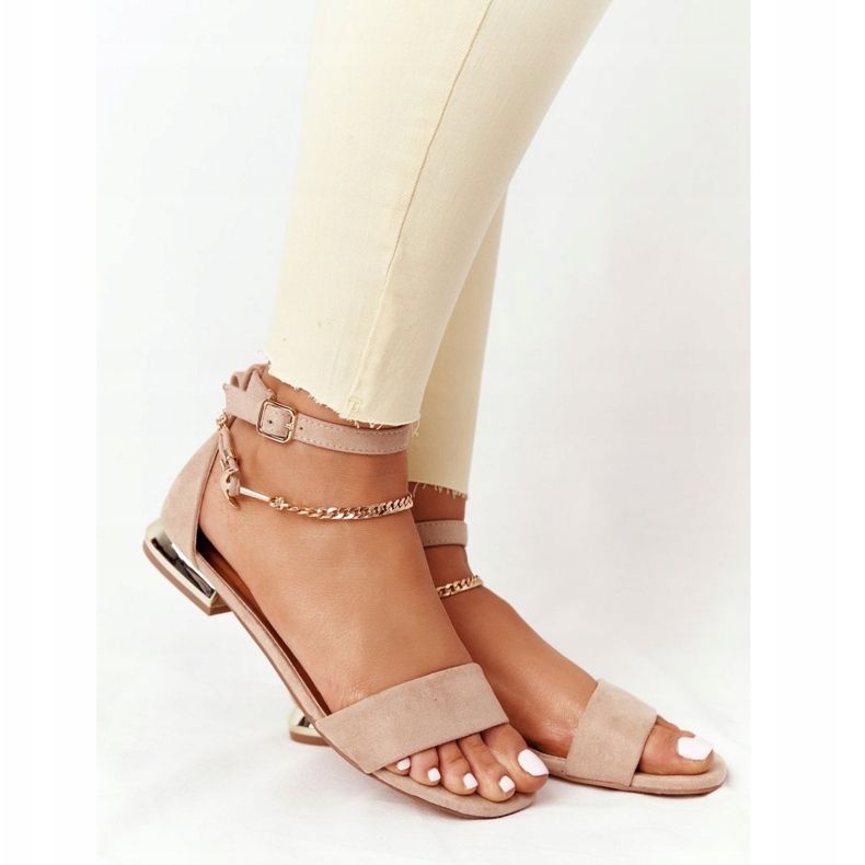Sandalias Con Tacones Dorados Vinceza 21-17119 Beige 2