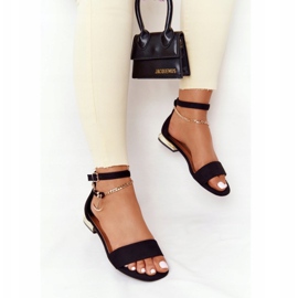 Sandalias Con Tacones Dorados Vinceza 21-17119 Negro 4