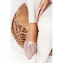 Mocasines Calados Sobre Tacones Dorados Vinceza 21-10602 Multicolor beige rosado 3