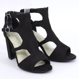 Sandalias de tacón negras 168-231 Black negro 3