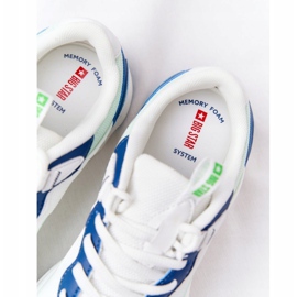 Zapatos Deportivos Mujer Memory Foam Big Star HH274810 Blanco-Verde azul 7