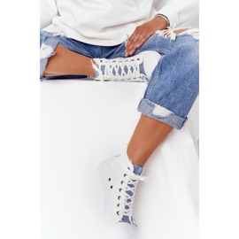 Zapatillas altas para mujer Big Star HH274160 Blanco azul 5