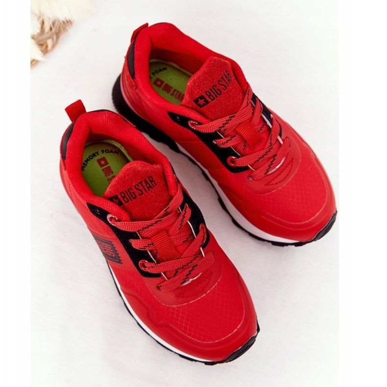 Zapatos deportivos para niños Memory Foam Big Star HH374173 Rojo 2