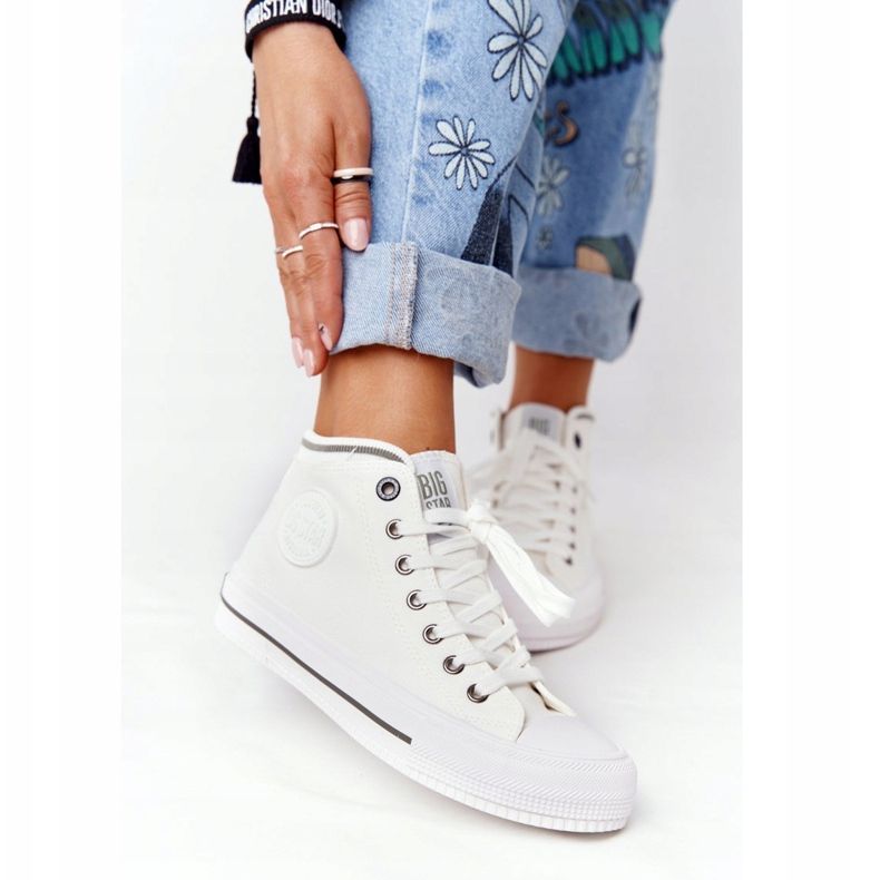 Zapatillas altas de mujer Big Star HH274149 Blanco 2