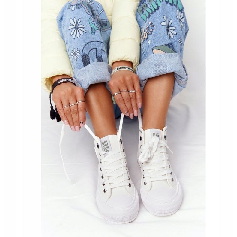 Zapatillas altas de mujer Big Star HH274149 Blanco 1