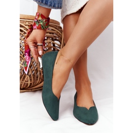 Mocasines Verdes Sobre Tacones Dorados Vinceza 21-10601 1
