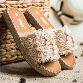 Seastar Alpargatas, Chanclas Trenzadas Con Conchas beige 1