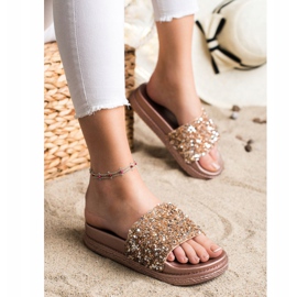 Seastar Zapatillas de moda en la plataforma marrón dorado 3