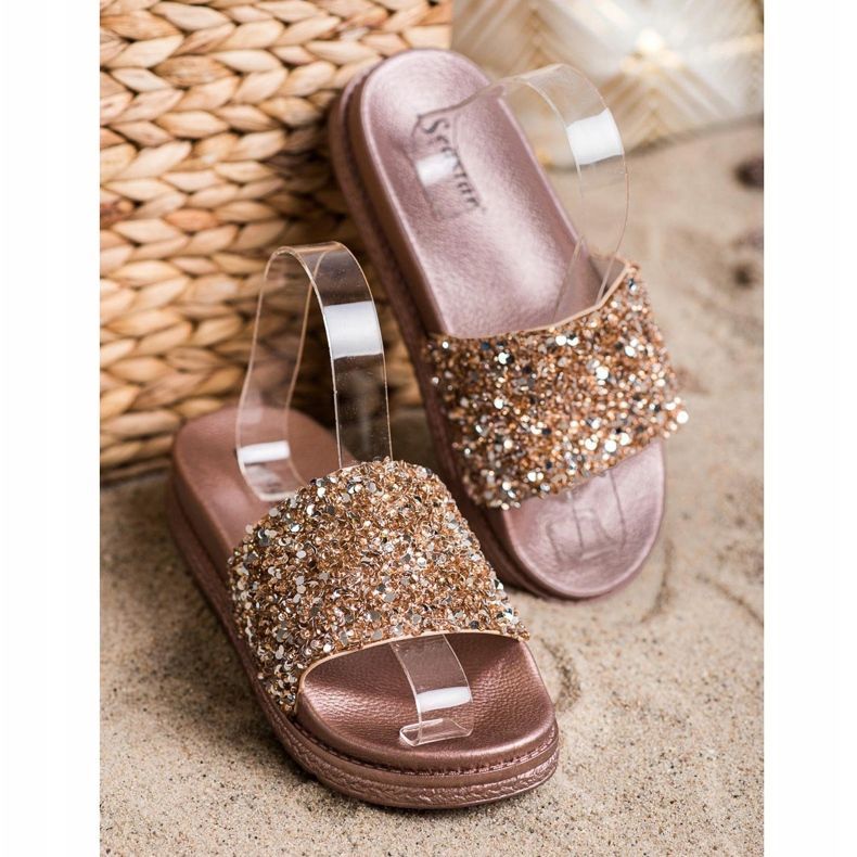 Seastar Zapatillas de moda en la plataforma marrón dorado 2