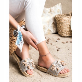 Seastar Zapatillas en la plataforma con conchas beige gris 1