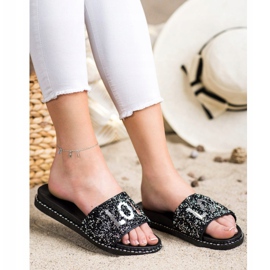 SHELOVET zapatillas Love con plataforma negro 4