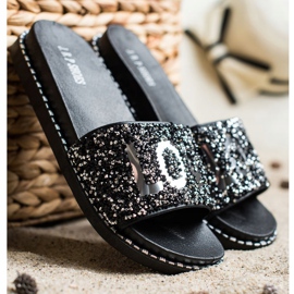 SHELOVET zapatillas Love con plataforma negro 2