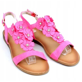 Pink F3273 Sandalias de mujer Fushia rosado 3