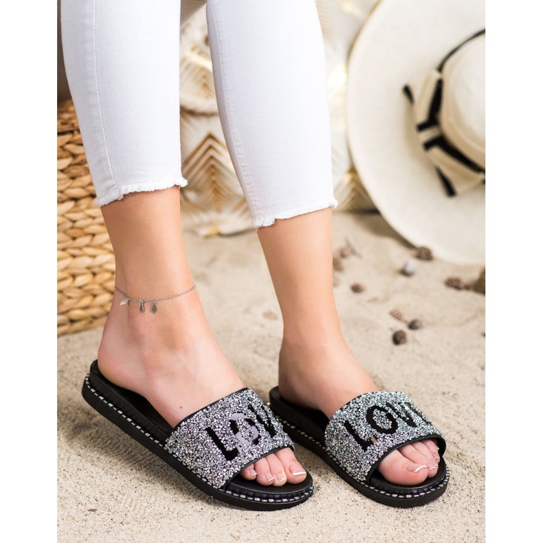 SHELOVET zapatillas Love con plataforma negro 1