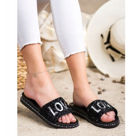 SHELOVET zapatillas Love con plataforma negro 4