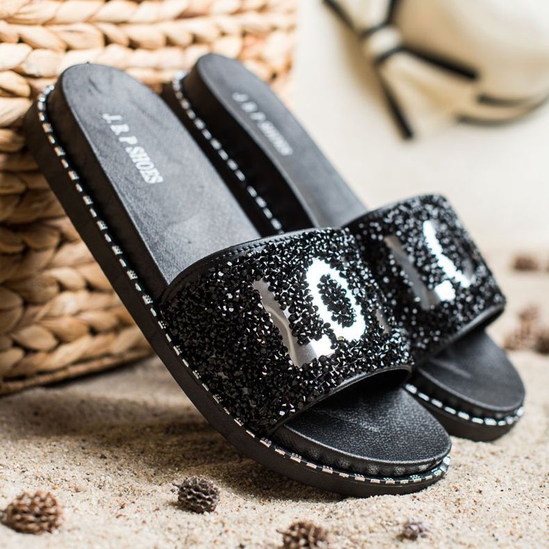 SHELOVET zapatillas Love con plataforma negro 2