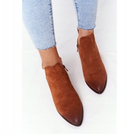 Vinceza Botas de mujer con recortes en el talón Camel Caroline marrón 6
