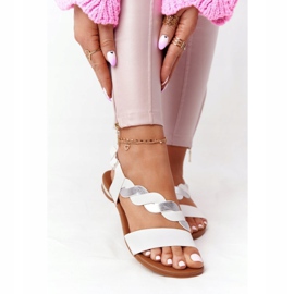Sandalias Piel Vinceza 21-17117 Blanco y Plata 2