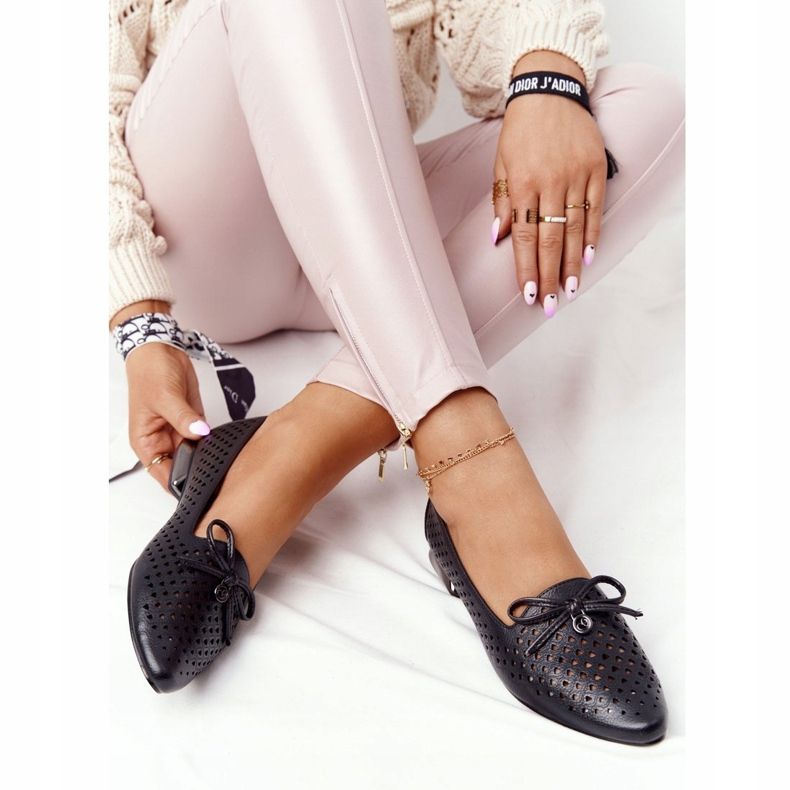 Mocasines Calados Con Tacón Plateado Vinceza 21-10602 Negro 1