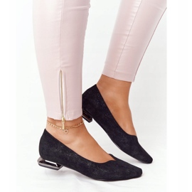 Bailarinas En Plata Tacón Vinceza 21-10601 Negro multicolor 3
