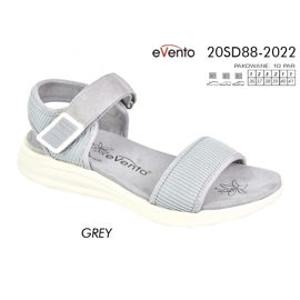 Evento Sandalias cómodas con velcro 20SD88-2022 gris 5