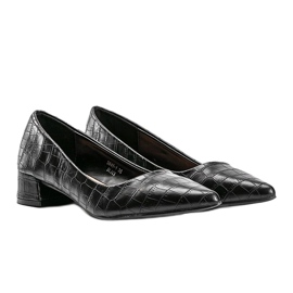 BM Zapatos de salón con motivo de piel de serpiente hallie negros 1