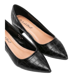 BM Zapatos de salón con motivo de piel de serpiente hallie negros 2
