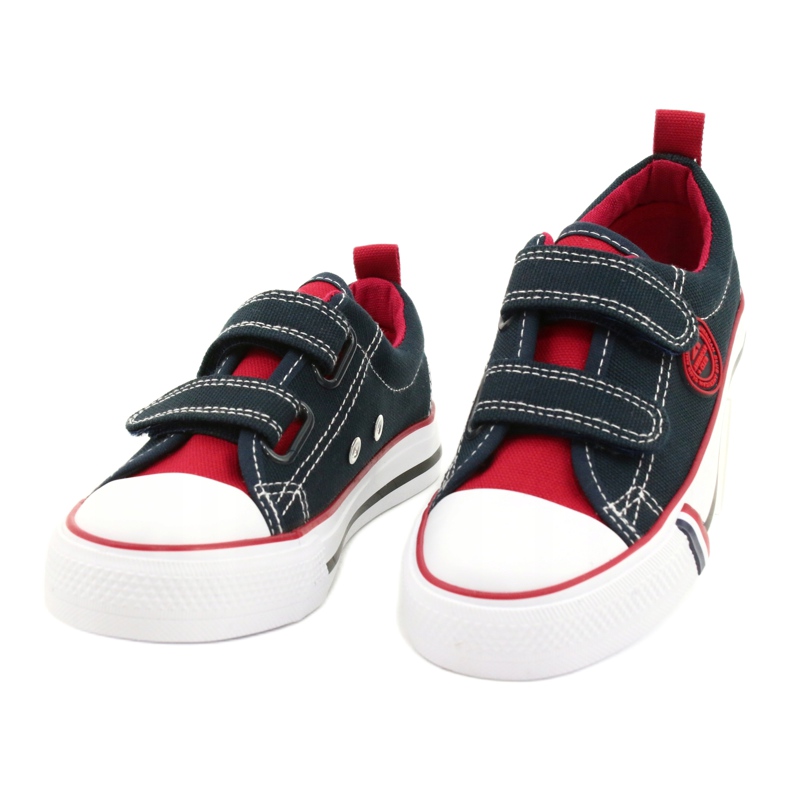 American Children's American Club LH62 Zapatos deportivos en azul marino rojo 1
