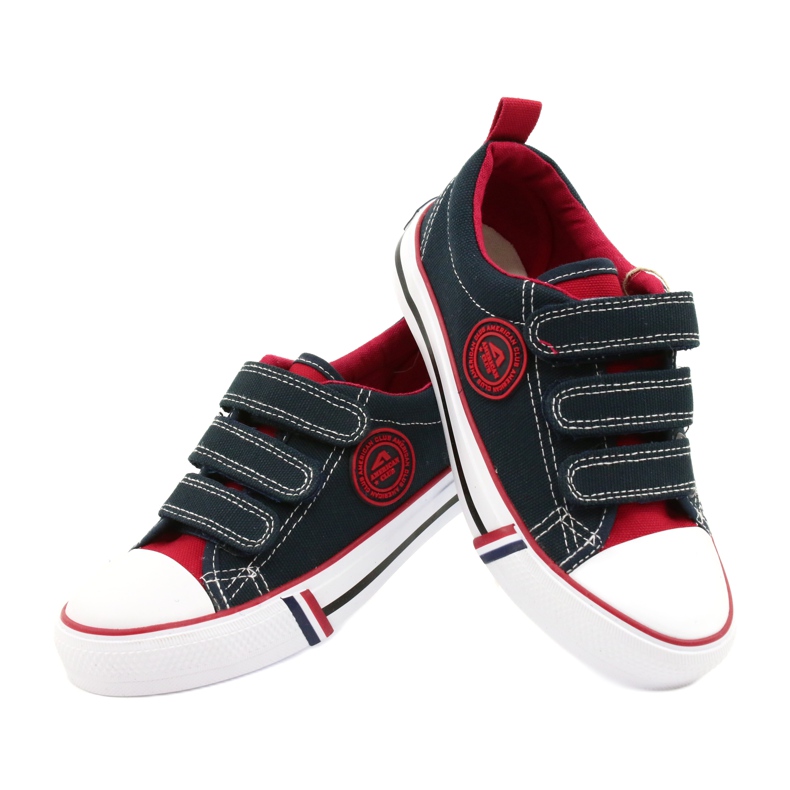 Zapatillas Infantiles Velcro American Club LH61 Azul Marino 3