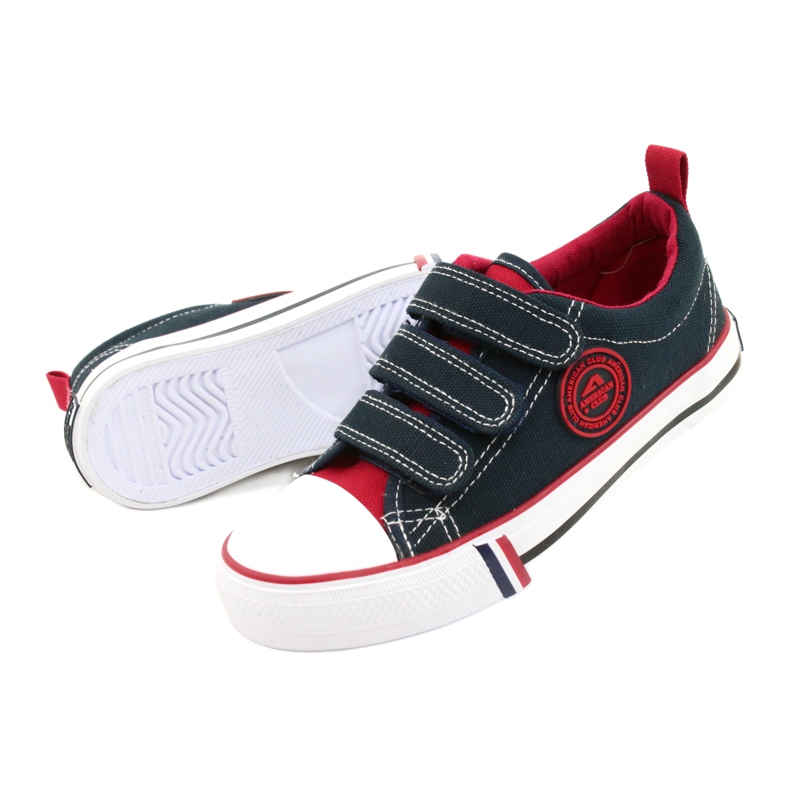 Zapatillas Infantiles Velcro American Club LH61 Azul Marino 2