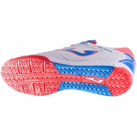 Botas de fútbol Joma Dribling 2102 In Sala en blanco, azul y naranja 3