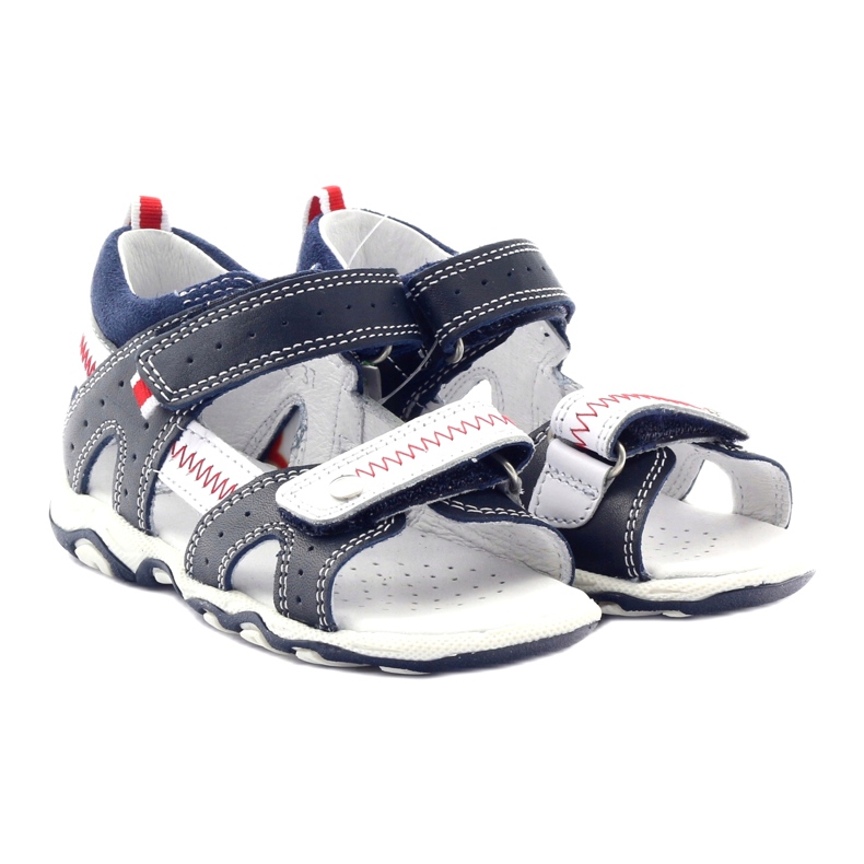 Sandalias de cuero para velcro 81824 Navy/Red Bartek azul 4 Sandalias de cuero para velcro 81824 Navy/Red Bartek azul 4