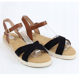 Sandalias negras de mujer 1031-15 Negro marrón 1