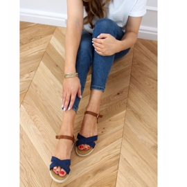 Sandalias mujer azul marino 1031-15 Azul marrón 2