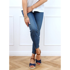 Sandalias mujer azul marino 1031-15 Azul marrón 3