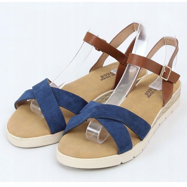 Sandalias mujer azul marino 1031-15 Azul marrón 1