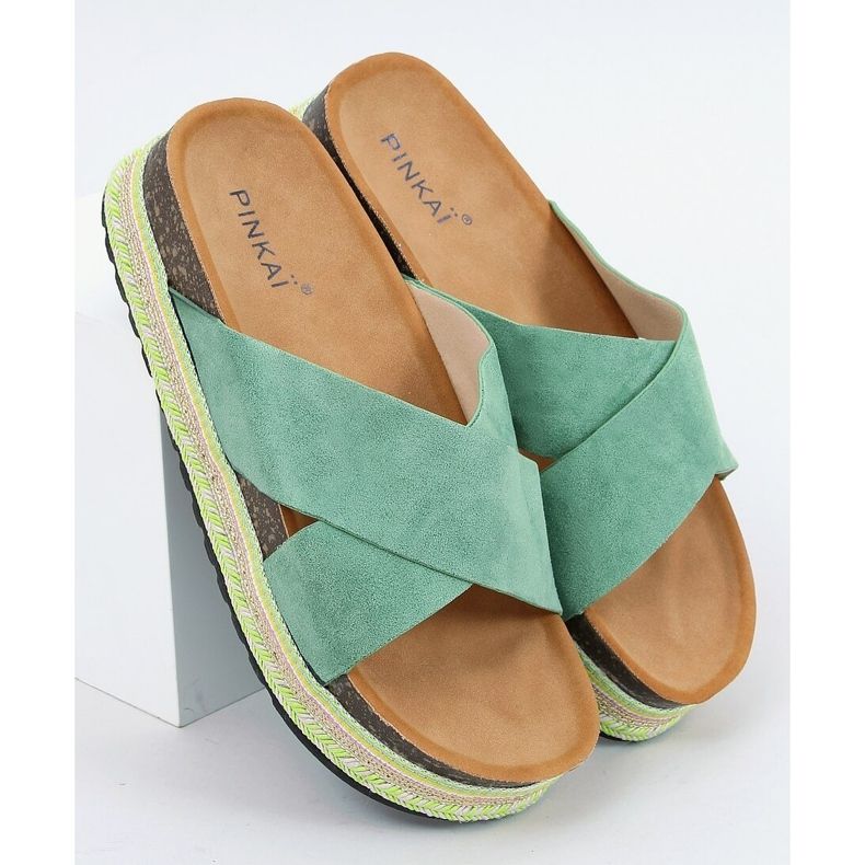 Pantuflas de corcho verde LS016 Verde 1 Pantuflas de corcho verde LS016 Verde 1