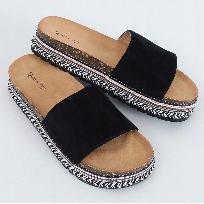 Pantuflas de corcho negro 218-211 Negro 1 Pantuflas de corcho negro 218-211 Negro 1