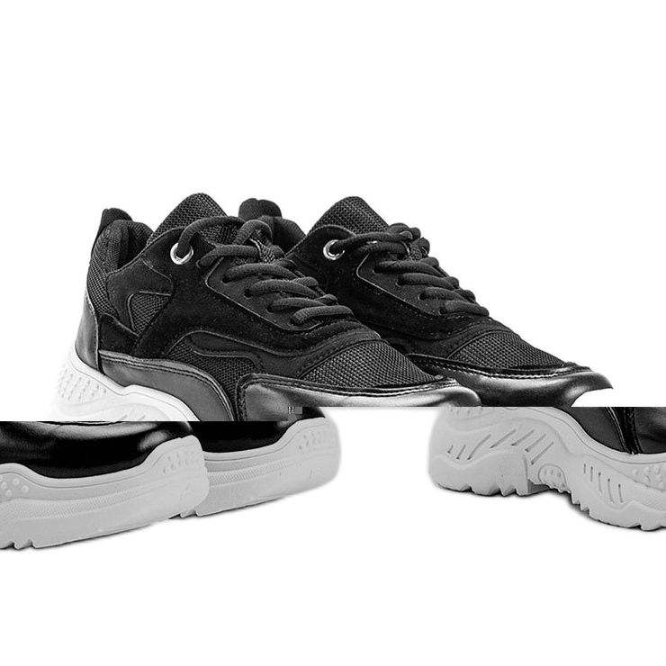 Zapatillas negras con suela gruesa Kail negro 1