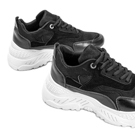 Zapatillas negras con suela gruesa Kail negro 2