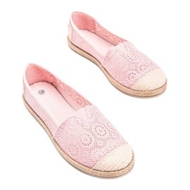 Alpargatas de tela rosa de Mandy rosado 2