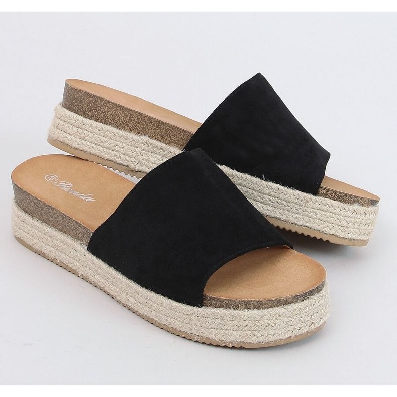 Pantuflas alpargatas negras 10-215 Negra negro 1