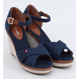 Sandalias cuña BL-70 Navy azul marino 1