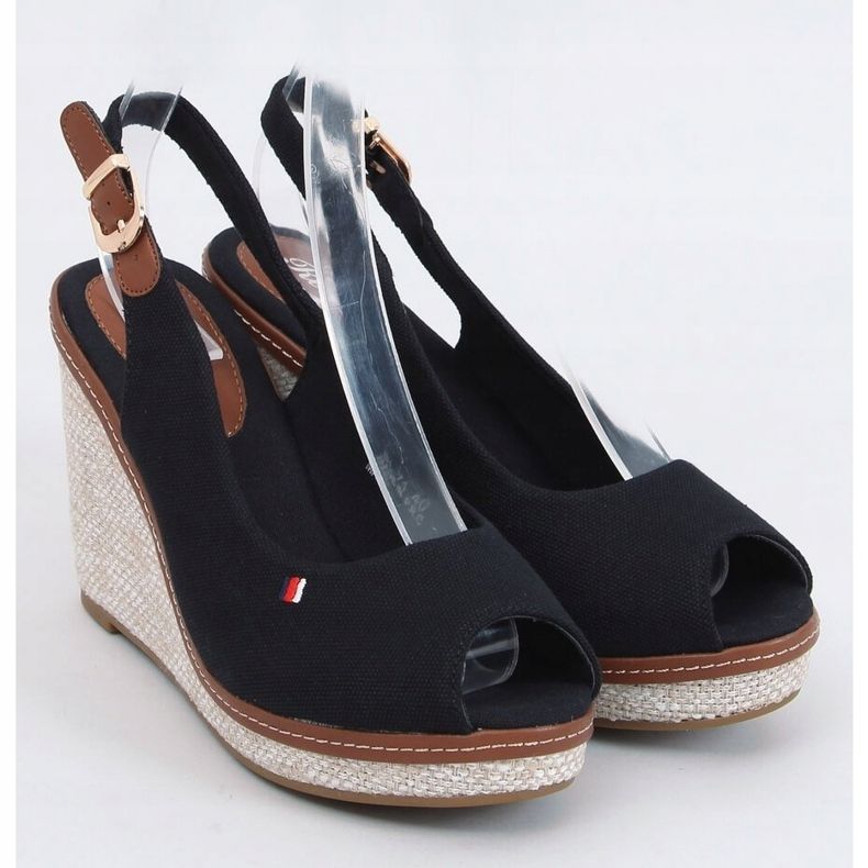 Sandalias negras con cuñas BL-71 Negro 1