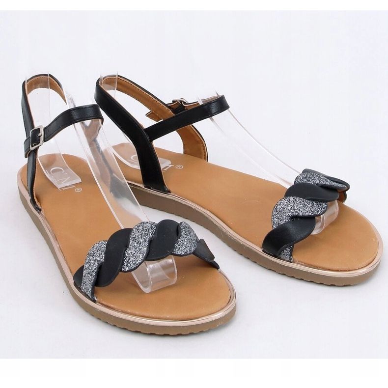 Sandalias negras para mujer 123-5 Black negro 1