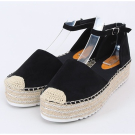 Alpargatas sandalias negras 2138 Black negro 1