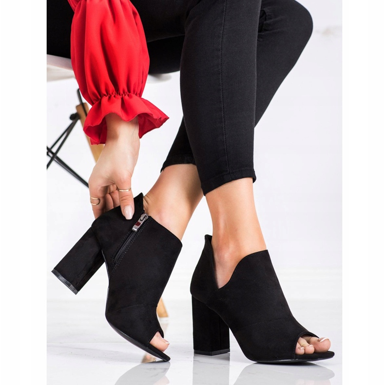 Botas VINCEZA Spring Open Toe negro 2 Botas VINCEZA Spring Open Toe negro 2