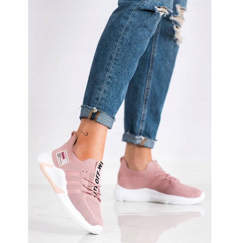 ARTIKER Zapatos deportivos rosa blanco apagado rosado 1