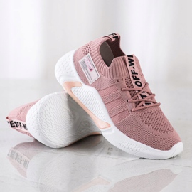 ARTIKER Zapatos deportivos rosa blanco apagado rosado 3